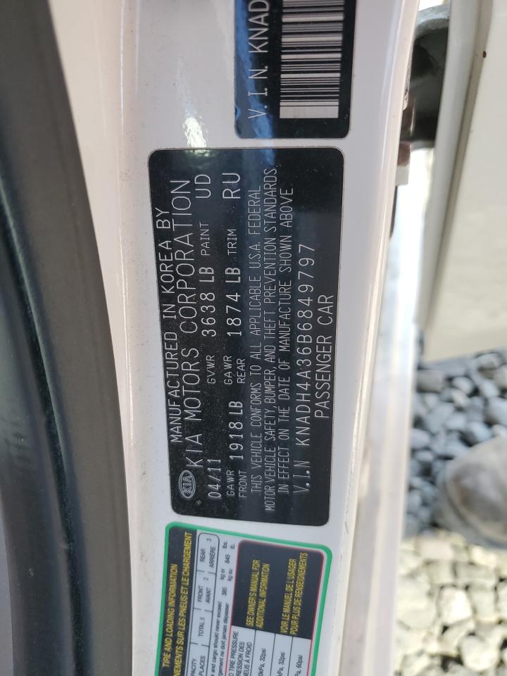 2011 Kia Rio Base VIN: KNADH4A36B6849797 Lot: 82158045