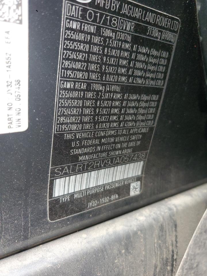 2018 Land Rover Discovery Hse Luxury VIN: SALRT2RV9JA057438 Lot: 80030055