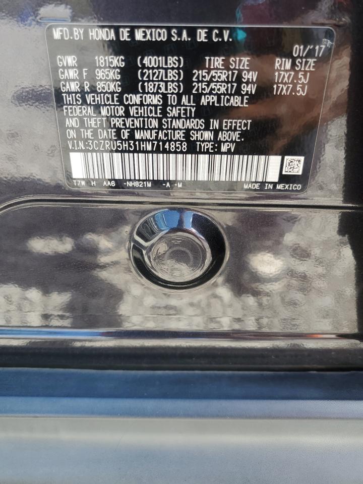 2017 Honda Hr-V Lx VIN: 3CZRU5H31HM714858 Lot: 84814635