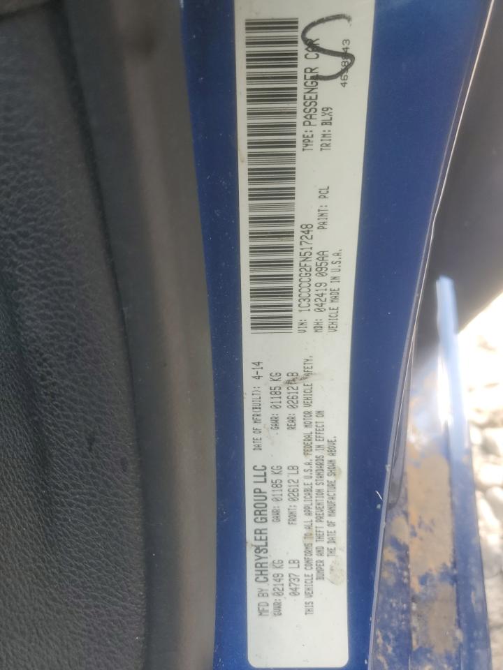 2015 Chrysler 200 C VIN: 1C3CCCCG2FN517248 Lot: 81879705