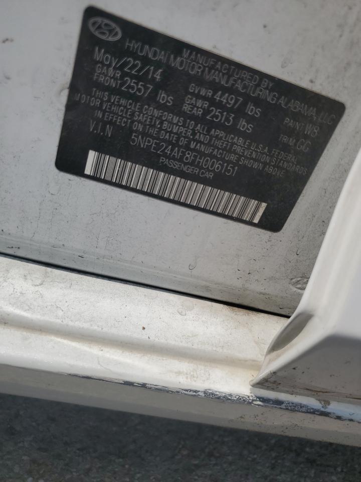 2015 Hyundai Sonata Se VIN: 5NPE24AF8FH006151 Lot: 70875955