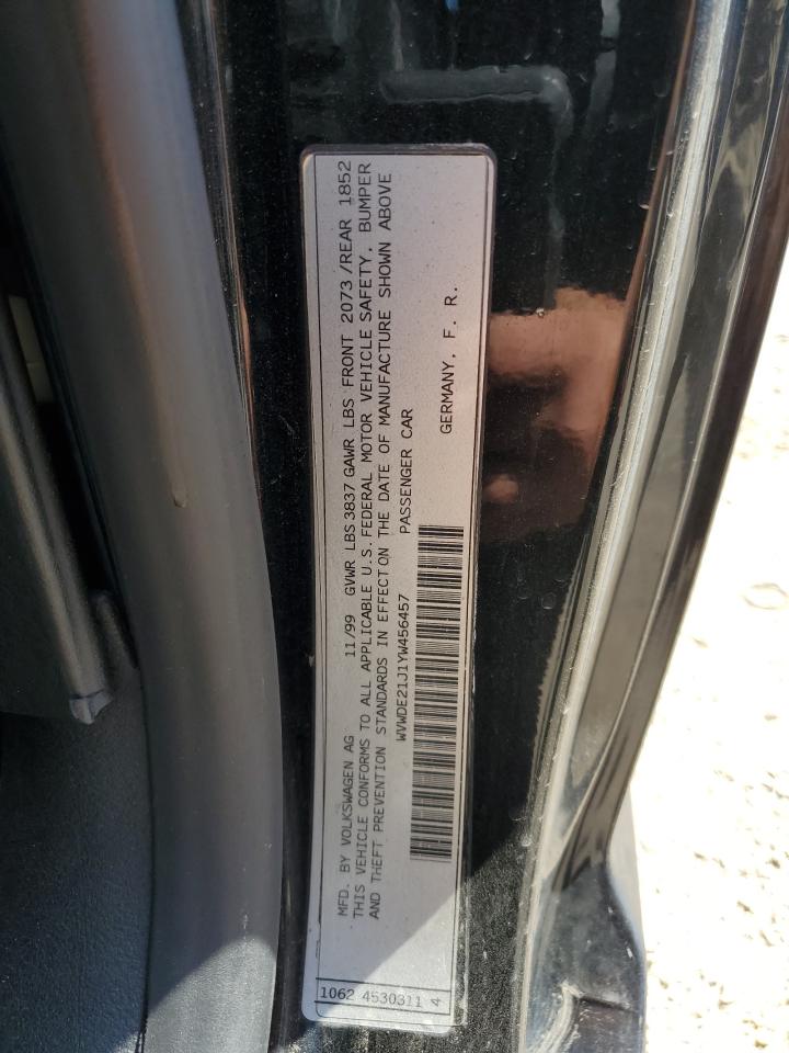 2000 Volkswagen Gti Glx VIN: WVWDE21J1YW456457 Lot: 80651065
