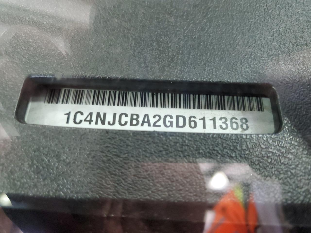 2016 Jeep Compass Sport VIN: 1C4NJCBA2GD611368 Lot: 80081635