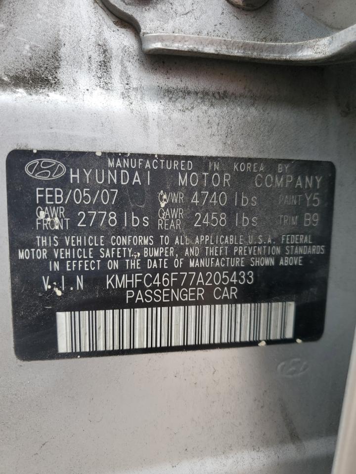 2007 Hyundai Azera Se VIN: KMHFC46F77A205433 Lot: 81140045