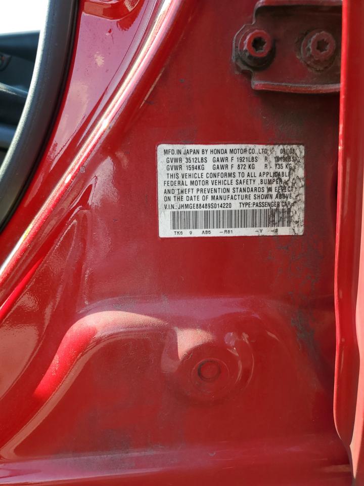 2009 Honda Fit Sport VIN: JHMGE88489S014220 Lot: 80631885