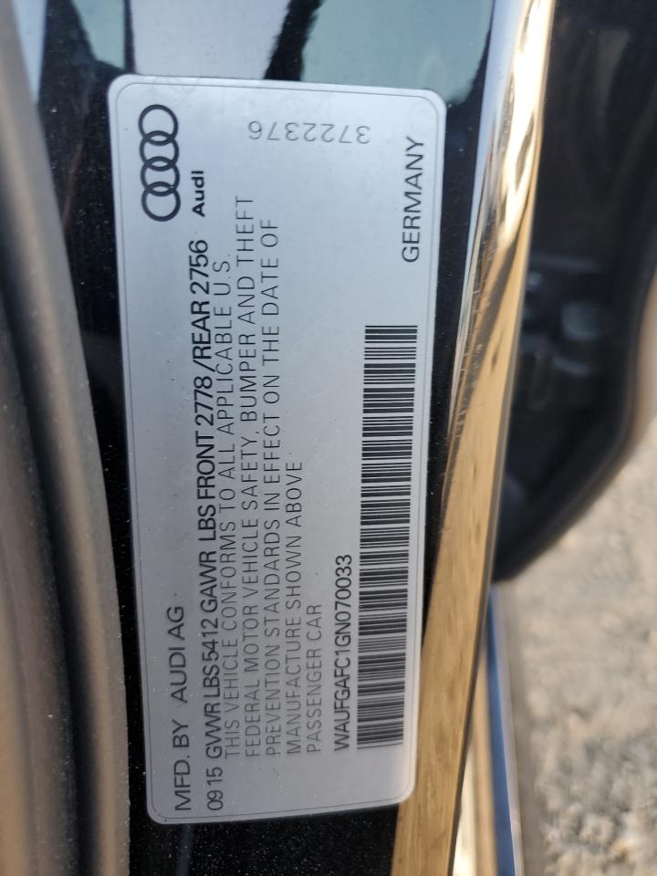2016 Audi A6 Premium Plus VIN: WAUFGAFC1GN070033 Lot: 84229265