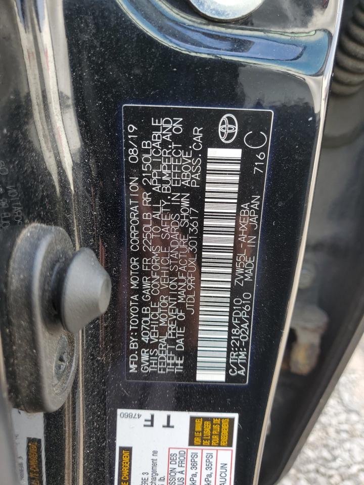 2020 Toyota Prius Le VIN: JTDL9RFUXL3013617 Lot: 81592075