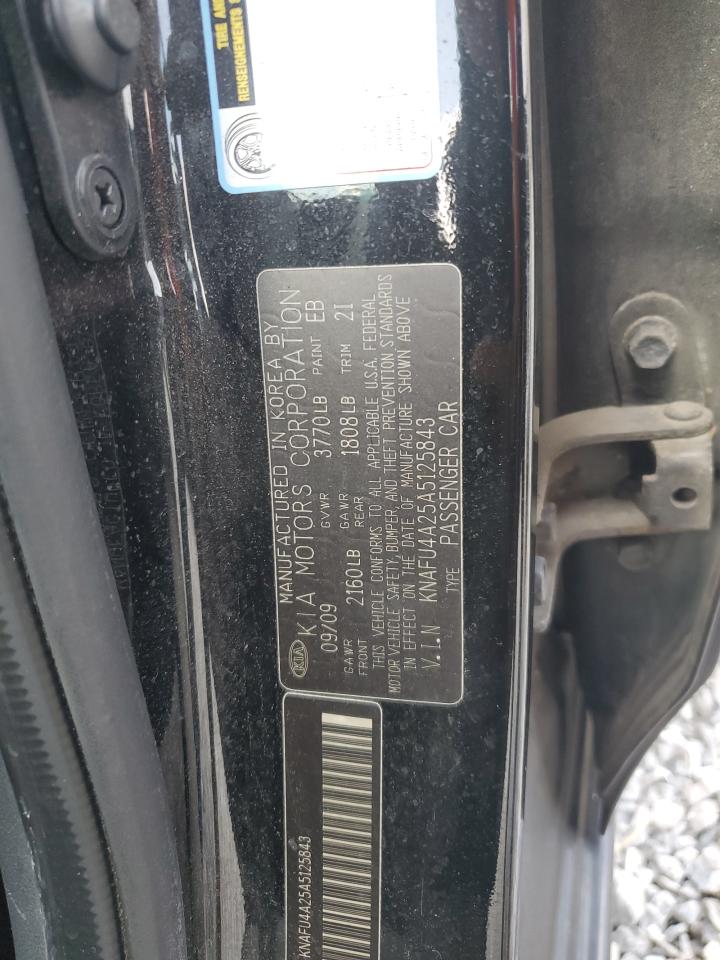 2010 Kia Forte Ex VIN: KNAFU4A25A5125843 Lot: 81788135