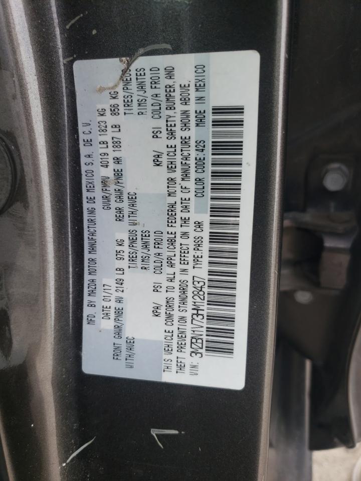 2017 Mazda 3 Touring VIN: 3MZBN1V73HM128437 Lot: 71098925