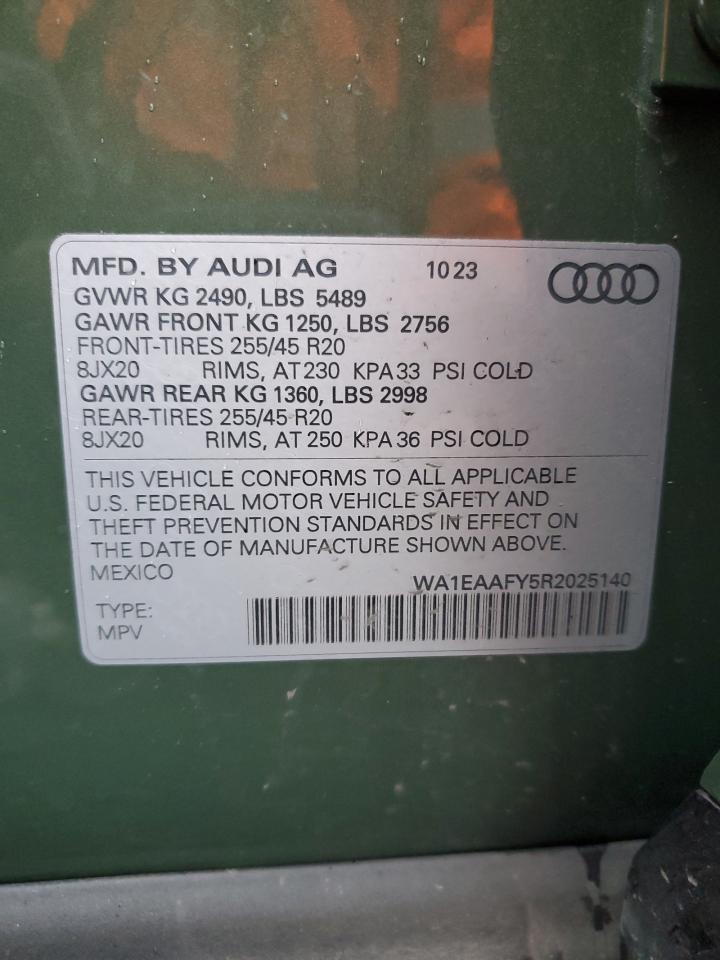2024 Audi Q5 Premium Plus 45 VIN: WA1EAAFY5R2025140 Lot: 80554305