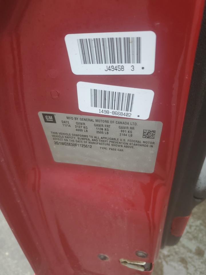 2015 Chevrolet Impala Limited Ltz VIN: 2G1WC5E38F1125612 Lot: 70703735