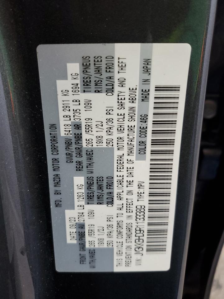 2024 Mazda Cx-90 Preferred VIN: JM3KKBHD9R1133389 Lot: 80893415