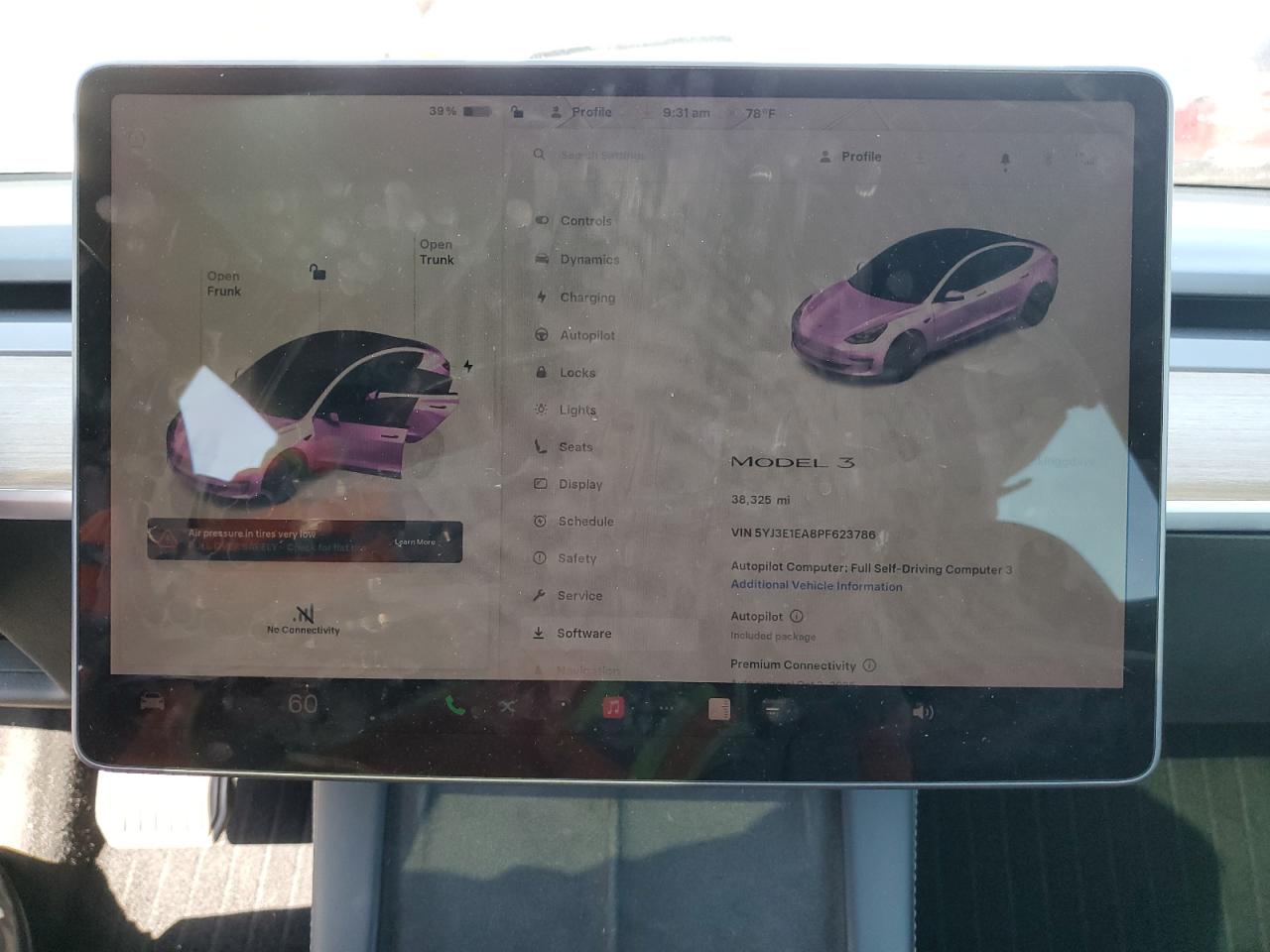 2023 Tesla Model 3 VIN: 5YJ3E1EA8PF623786 Lot: 71308975