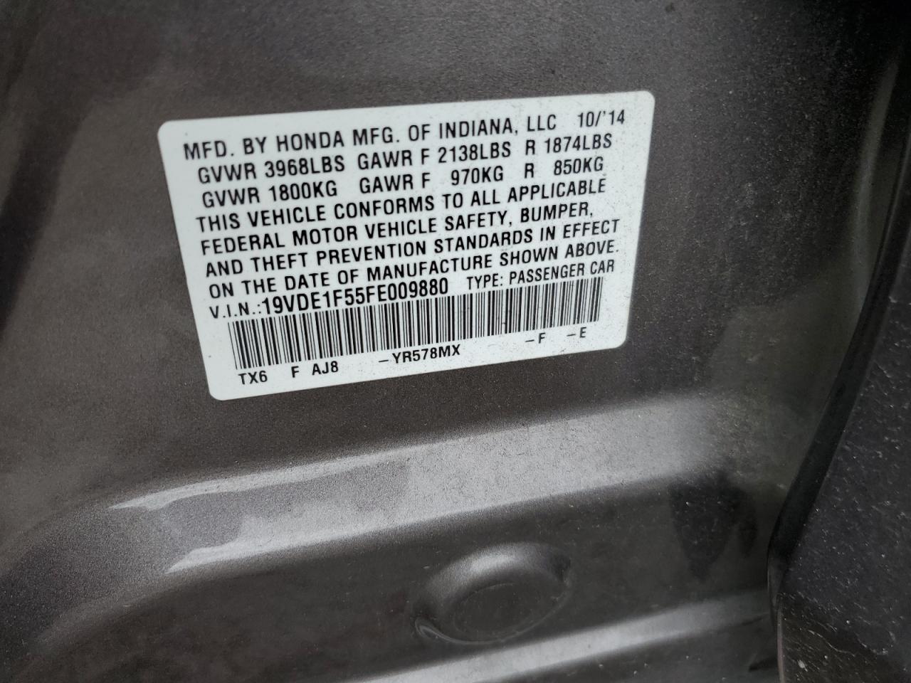 2015 Acura Ilx 20 Premium VIN: 19VDE1F55FE009880 Lot: 82142315