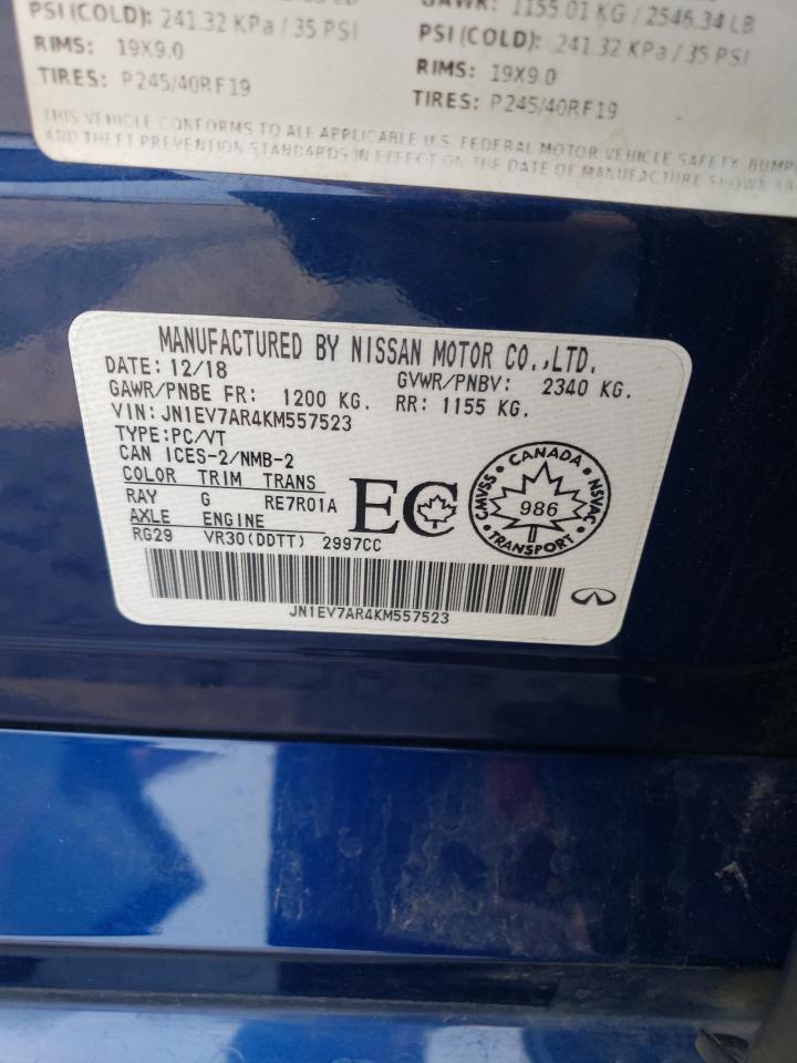 2019 Infiniti Q50 Luxe VIN: JN1EV7AR4KM557523 Lot: 71525785