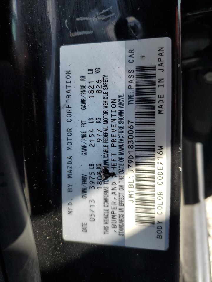 2013 Mazda 3 I VIN: JM1BL1U79D1830067 Lot: 81079285
