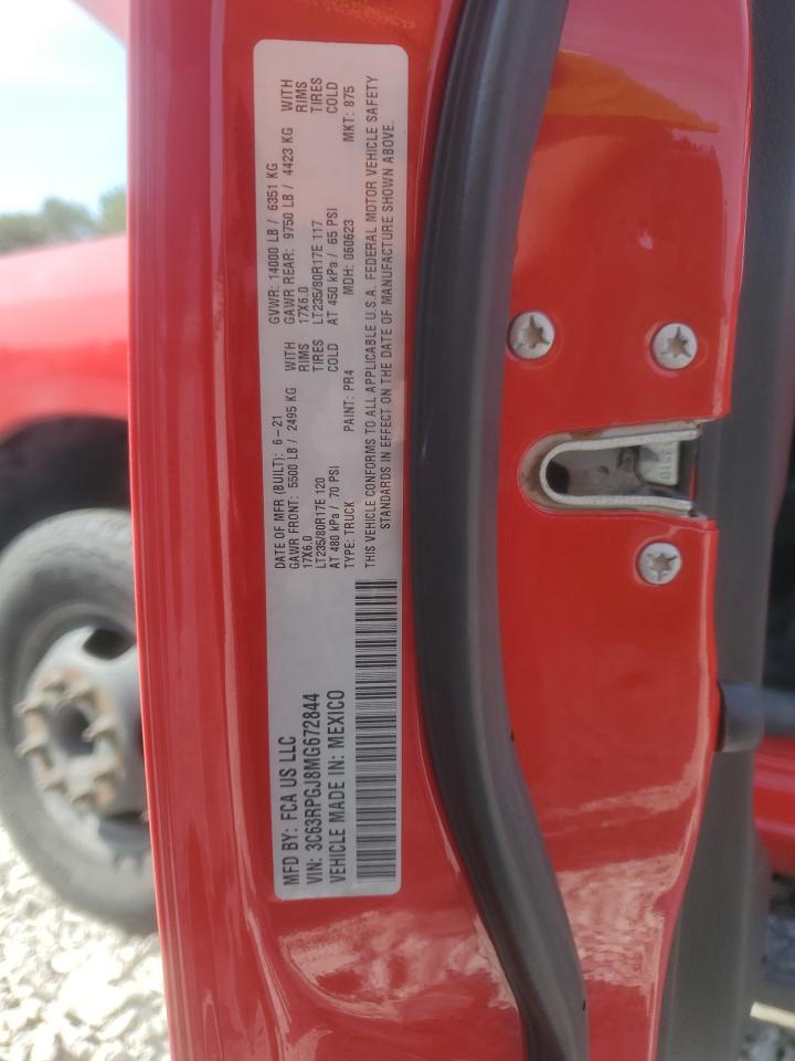 2021 Ram 3500 Tradesman VIN: 3C63RPGJ8MG672844 Lot: 71441875