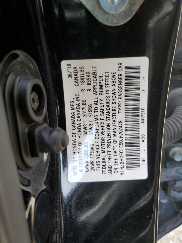 2018 Honda Civic Si VIN: 2HGFC1E50JH707478 Lot: 80292015