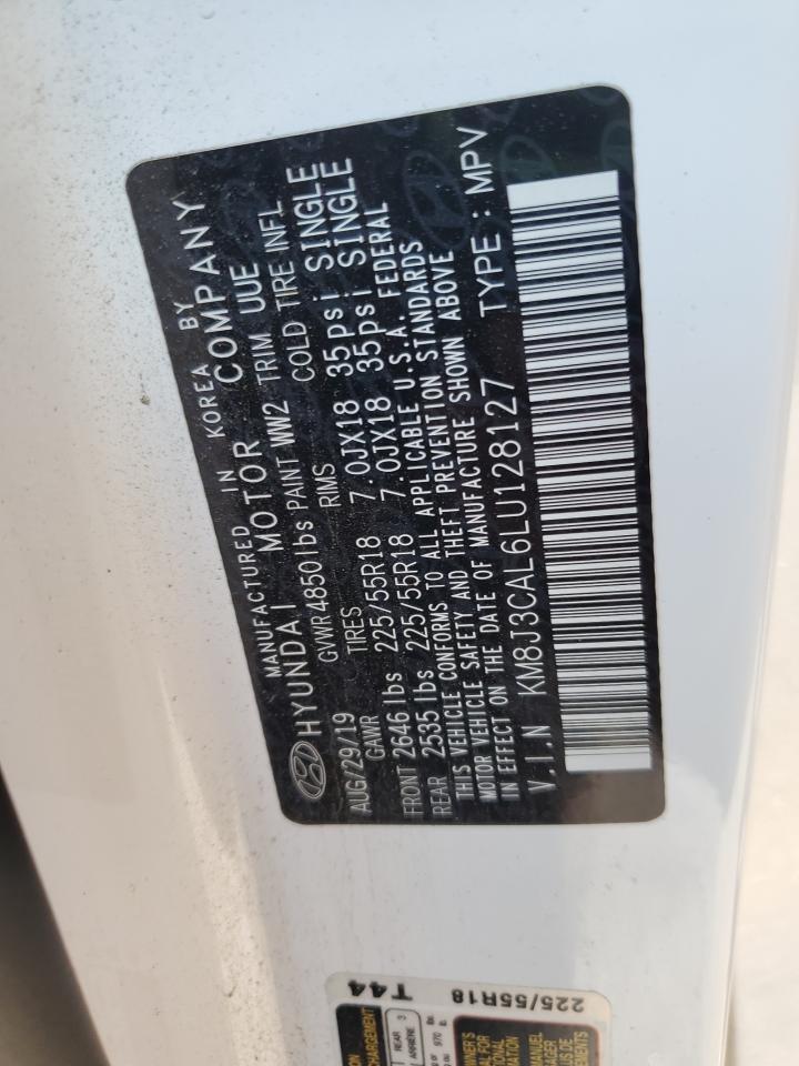 2020 Hyundai Tucson Limited VIN: KM8J3CAL6LU128127 Lot: 81146745