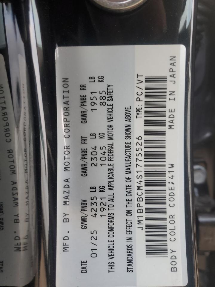 2025 Mazda 3 Preferred VIN: JM1BPBCM4S1775526 Lot: 71726555