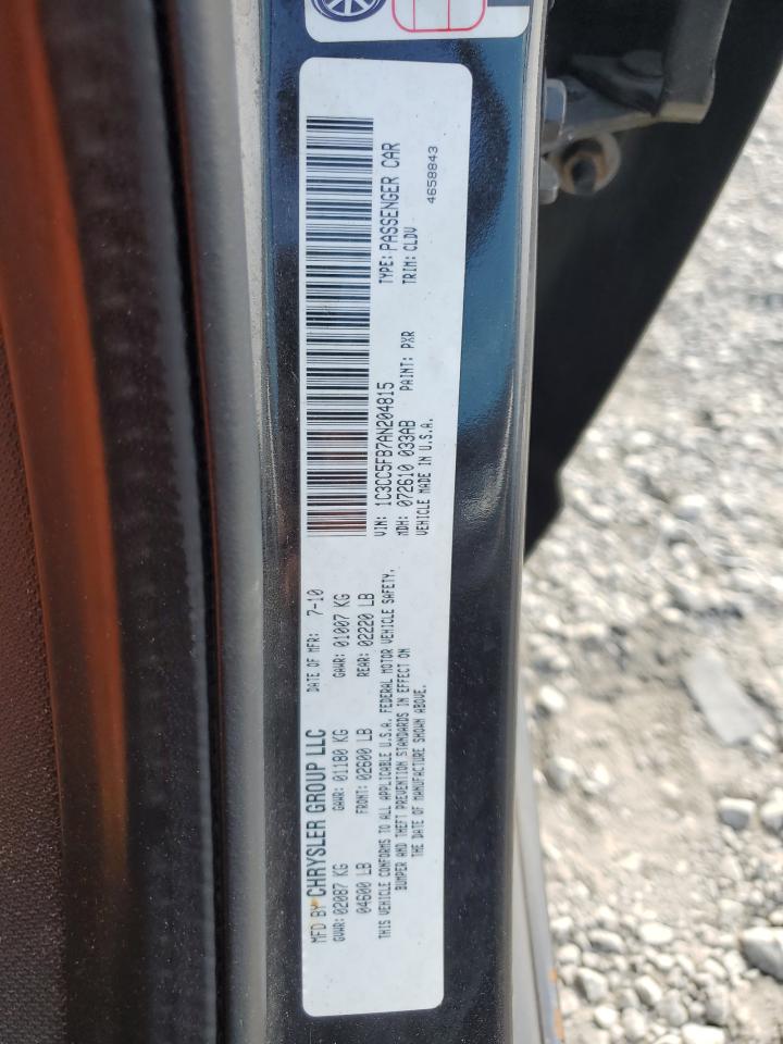 2010 Chrysler Sebring Limited VIN: 1C3CC5FB7AN204815 Lot: 71915115