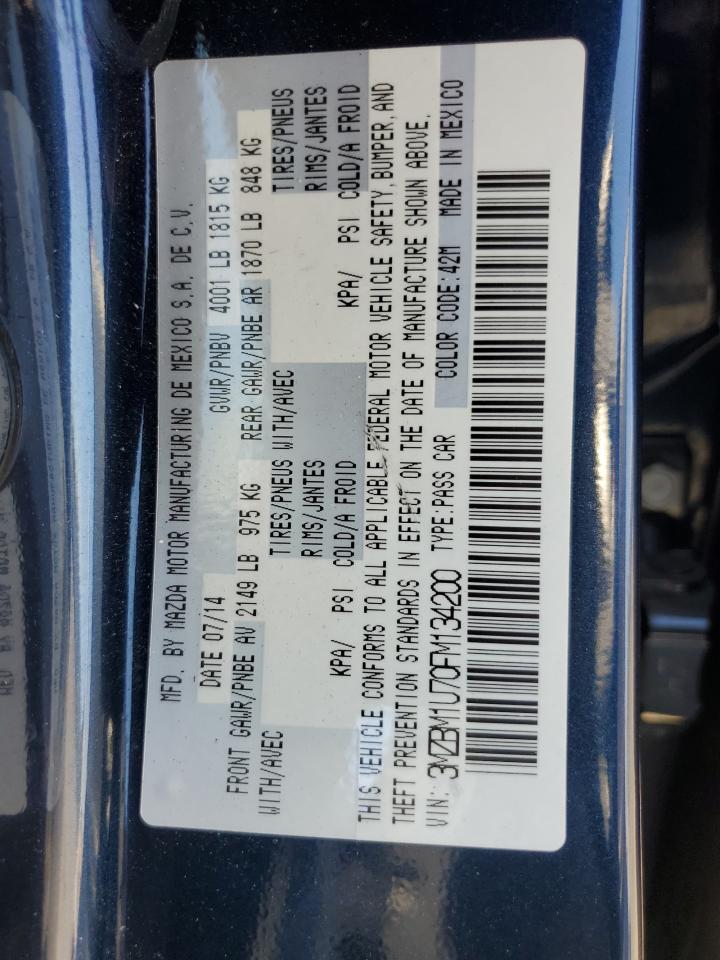 2015 Mazda 3 Sport VIN: 3MZBM1U70FM134200 Lot: 71360955
