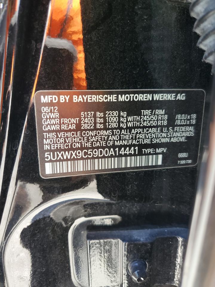 2013 BMW X3 xDrive28I VIN: 5UXWX9C59D0A14441 Lot: 81677305