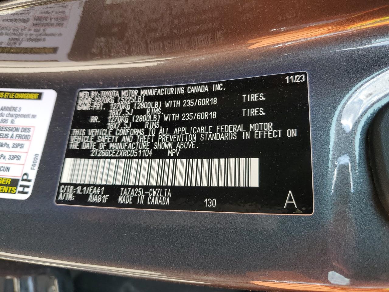 2024 Lexus Nx 350 Premium VIN: 2T2GGCEZXRC051104 Lot: 43424705