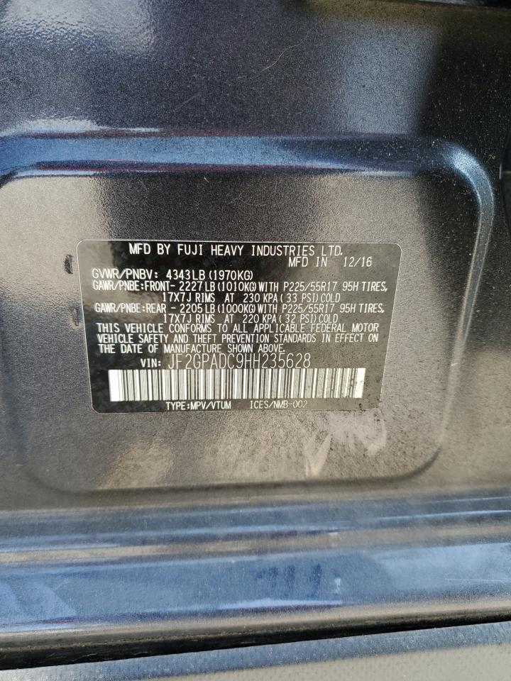 2017 Subaru Crosstrek Premium VIN: JF2GPADC9HH235628 Lot: 80829965