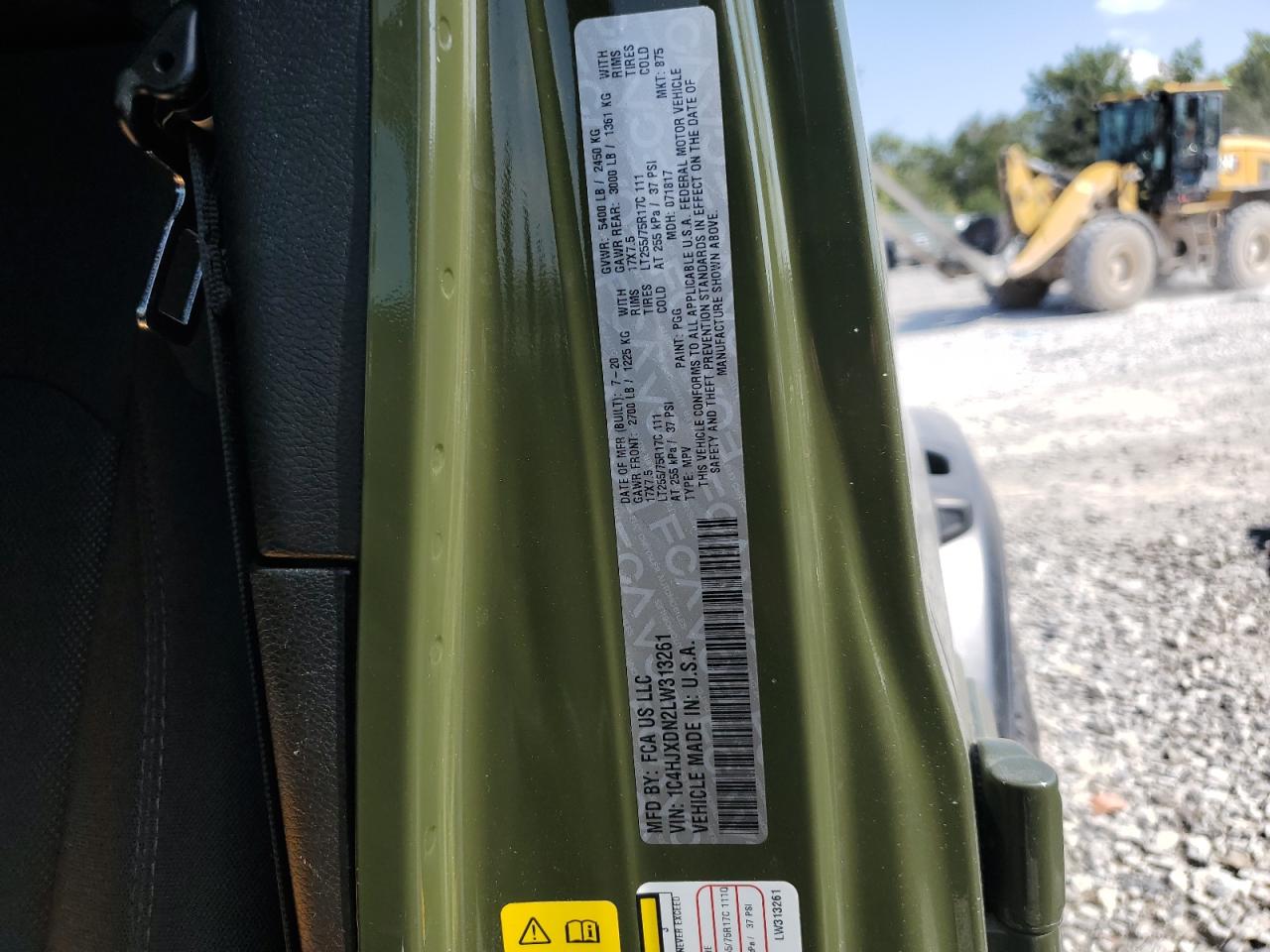 2020 Jeep Wrangler Unlimited Sport VIN: 1C4HJXDN2LW313261 Lot: 68124865