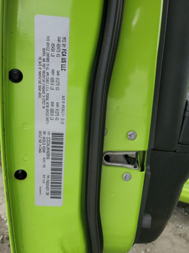 2019 Dodge Charger Scat Pack VIN: 2C3CDXGJXKH628546 Lot: 84204115