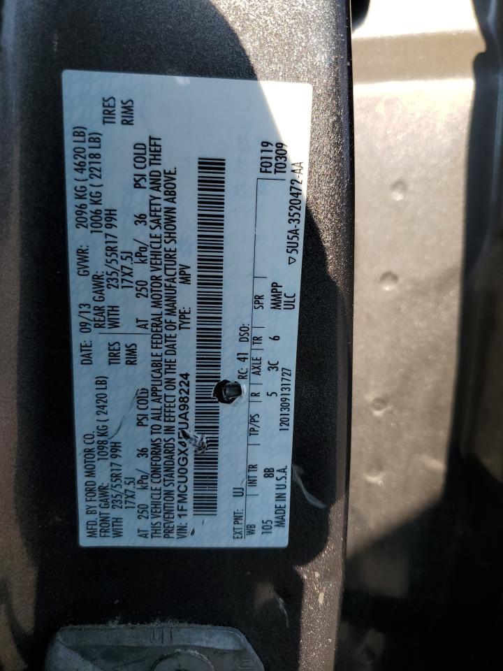 2014 Ford Escape Se VIN: 1FMCU0GX4EUA98224 Lot: 81268725