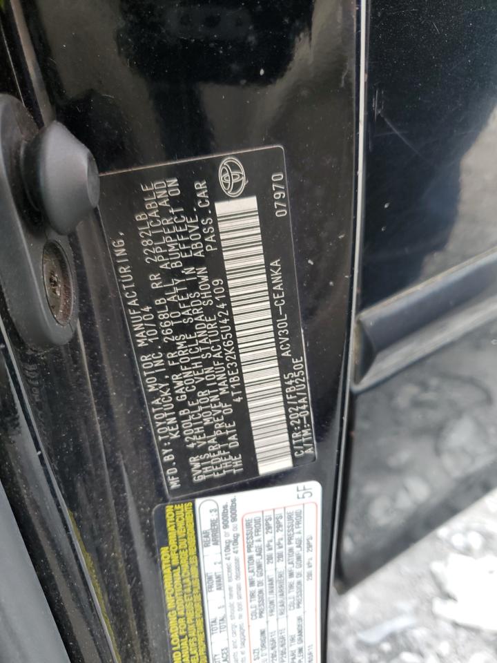 2005 Toyota Camry Le VIN: 4T1BE32K65U424109 Lot: 71369825