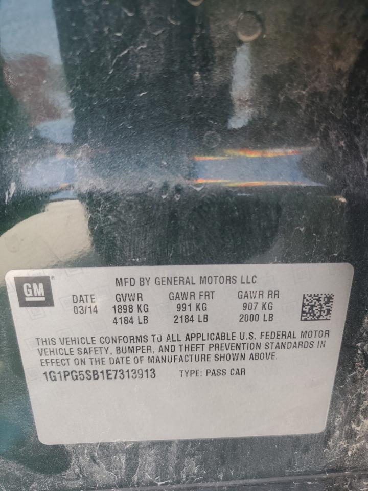 2014 Chevrolet Cruze Ltz VIN: 1G1PG5SB1E7313913 Lot: 80583805