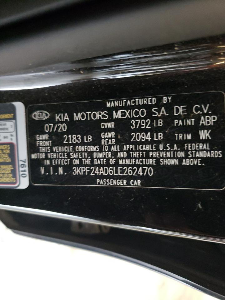 2020 Kia Forte Fe VIN: 3KPF24AD6LE262470 Lot: 71156155