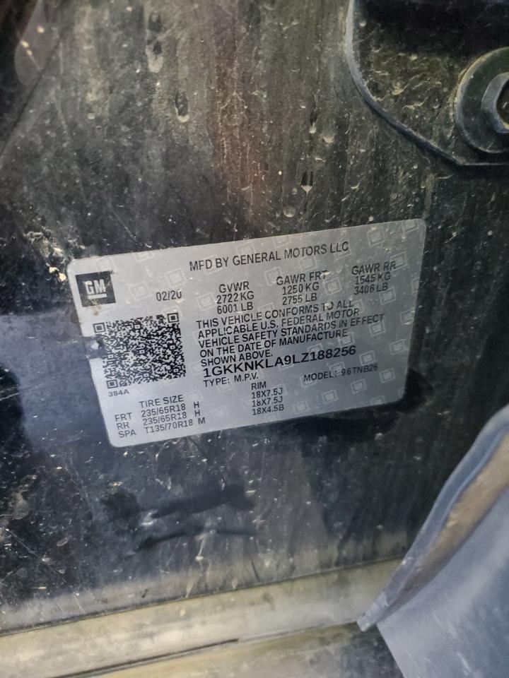 2020 GMC Acadia Sle VIN: 1GKKNKLA9LZ188256 Lot: 80905125