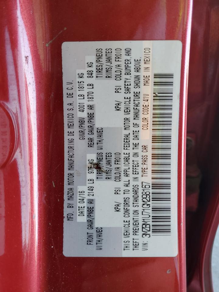 2016 Mazda 3 Sport VIN: 3MZBM1U71GM298167 Lot: 71771045