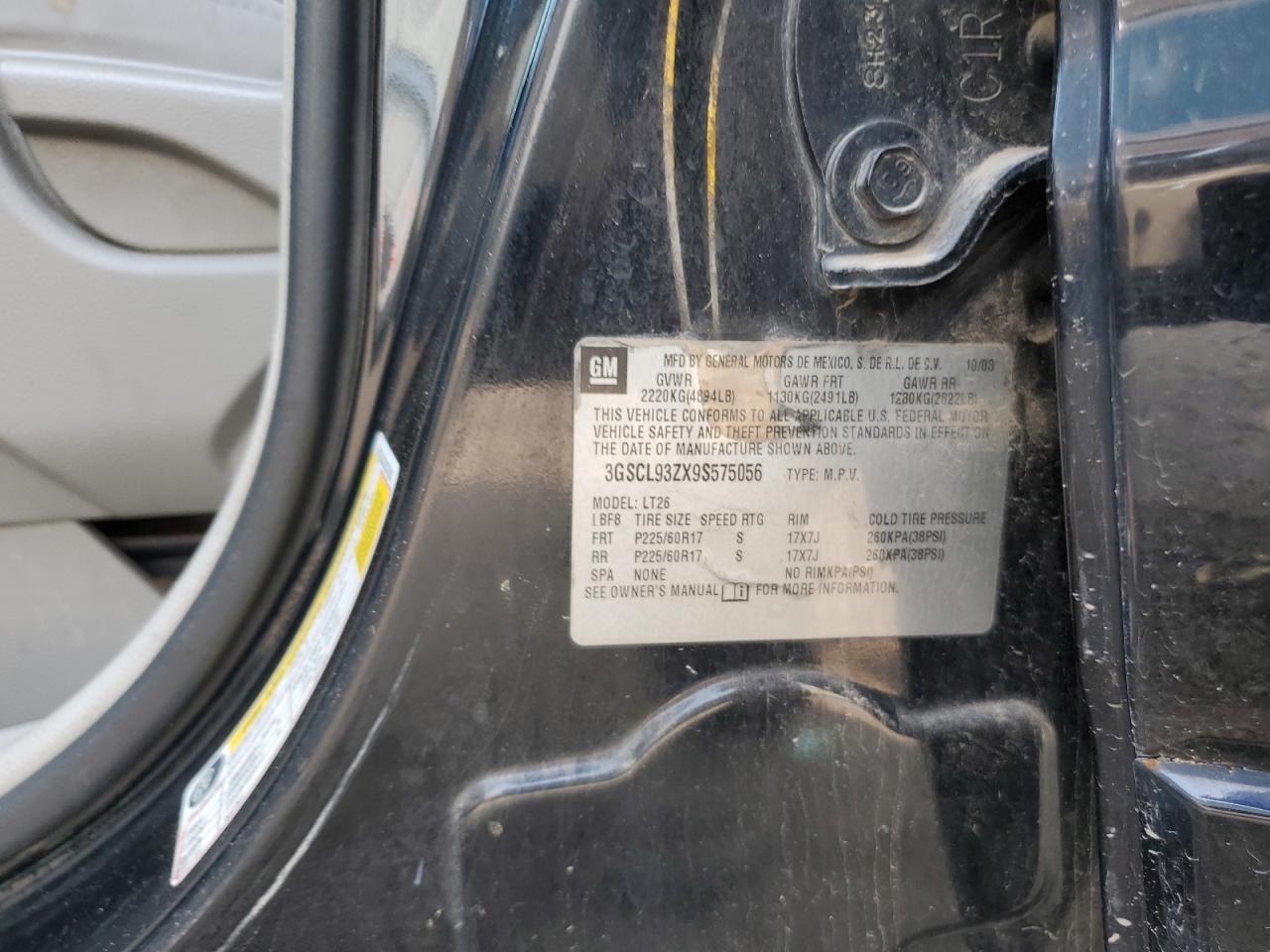 2009 Saturn Vue Hybrid VIN: 3GSCL93ZX9S575056 Lot: 71503655