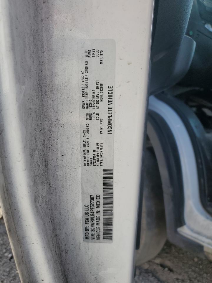 2023 Ram Promaster 3500 3500 Standard VIN: 3C7WRVLG4PE527307 Lot: 82042745