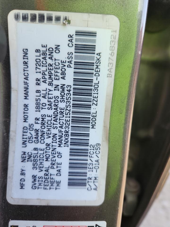 2005 Toyota Corolla Ce VIN: 1NXBR32E15Z535343 Lot: 81023165