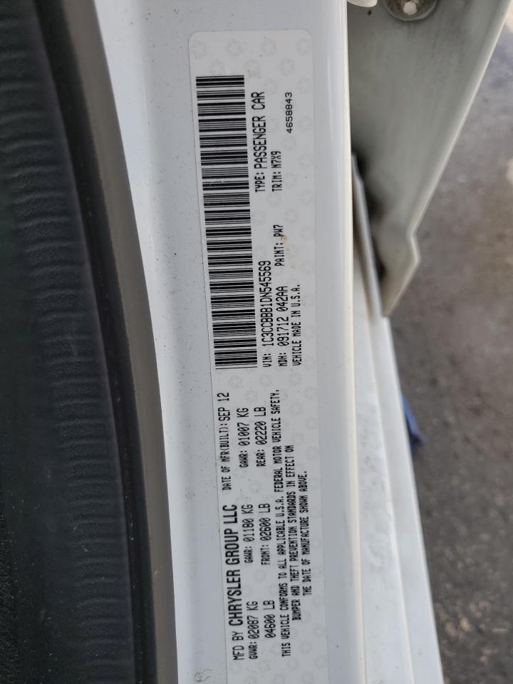 2013 Chrysler 200 Touring VIN: 1C3CCBBB1DN545569 Lot: 80360325