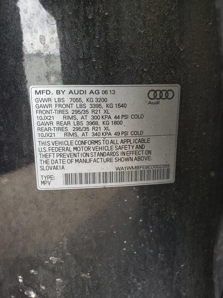 2014 Audi Q7 Prestige VIN: WA1WMBFE9ED002269 Lot: 72015885