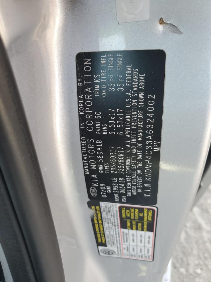 2010 Kia Sedona Ex VIN: KNDMH4C33A6324002 Lot: 71874325