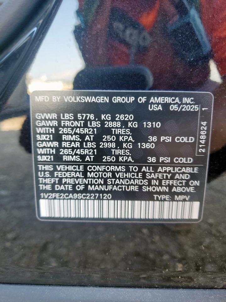 2025 Volkswagen Atlas Cross Sport Sel Premium R-Line VIN: 1V2FE2CA9SC227120 Lot: 71006165