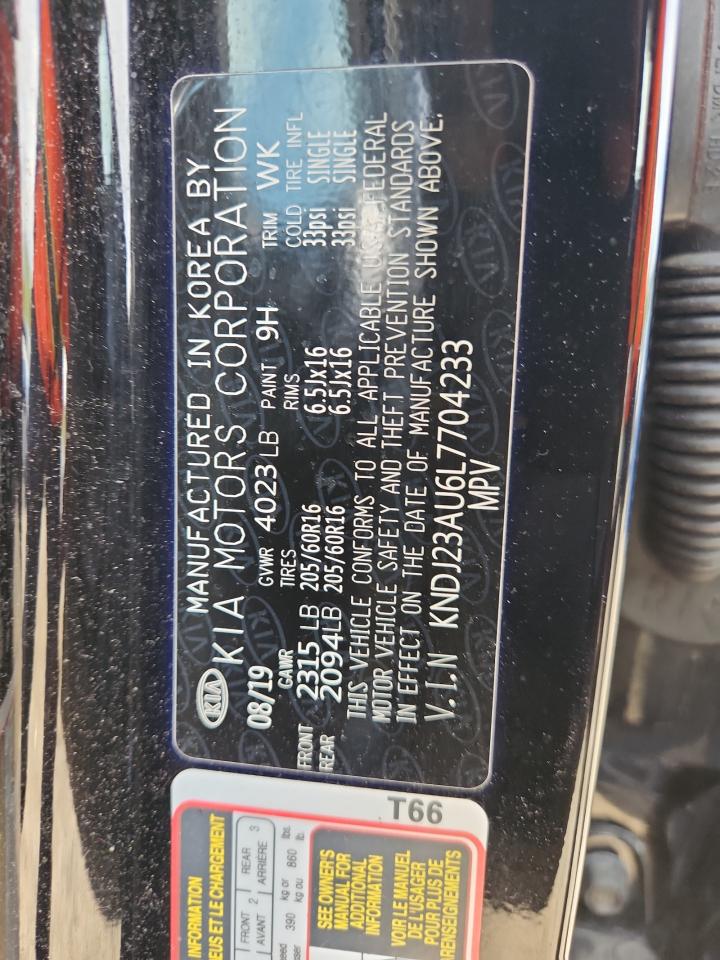 2020 Kia Soul Lx VIN: KNDJ23AU6L7704233 Lot: 80259045