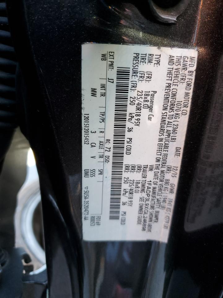 2016 Ford Focus St VIN: 1FADP3L9XGL246898 Lot: 80967325