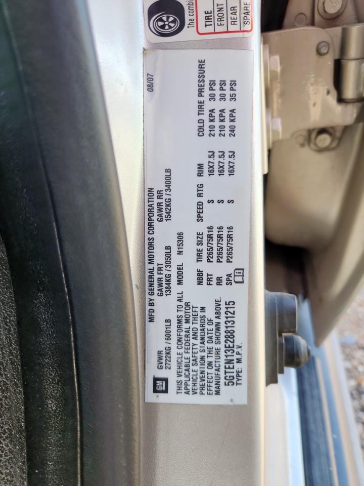 2008 Hummer H3 VIN: 5GTEN13E288131215 Lot: 81104785