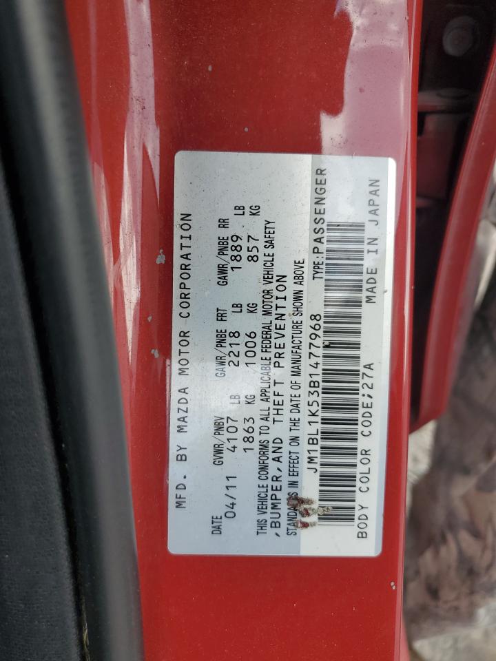 2011 Mazda 3 S VIN: JM1BL1K53B1477968 Lot: 80351385