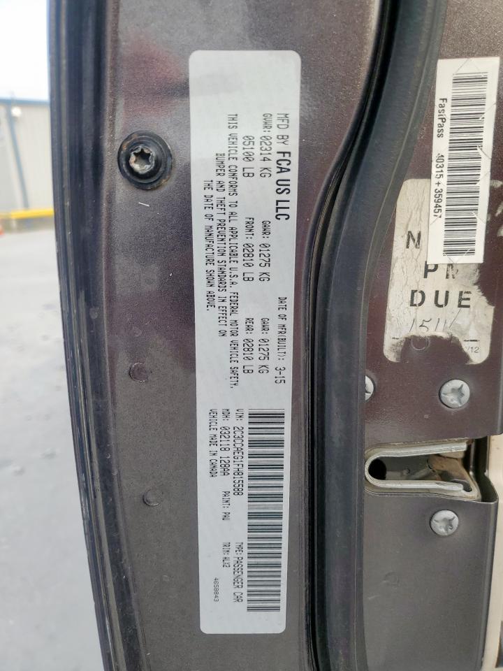 2015 Chrysler 300C VIN: 2C3CCAEG1FH815588 Lot: 71084705