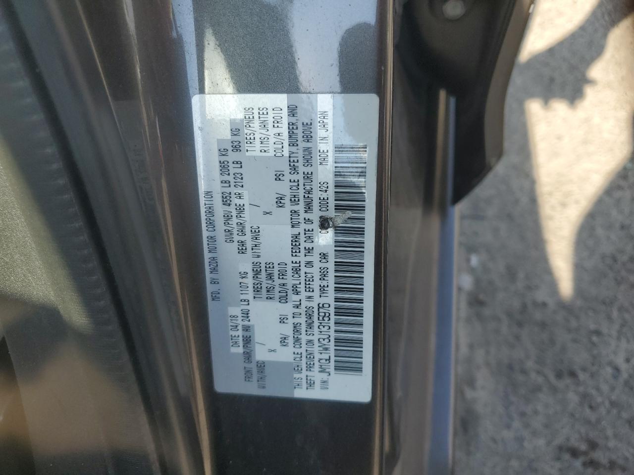2018 Mazda 6 Grand Touring Reserve VIN: JM1GL1WY3J1315976 Lot: 81211705